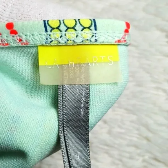 LA Hearts 2 Piece String Bikini With Strapless Bandeau Top. Retro Boho Beaded L - Picture 11 of 12